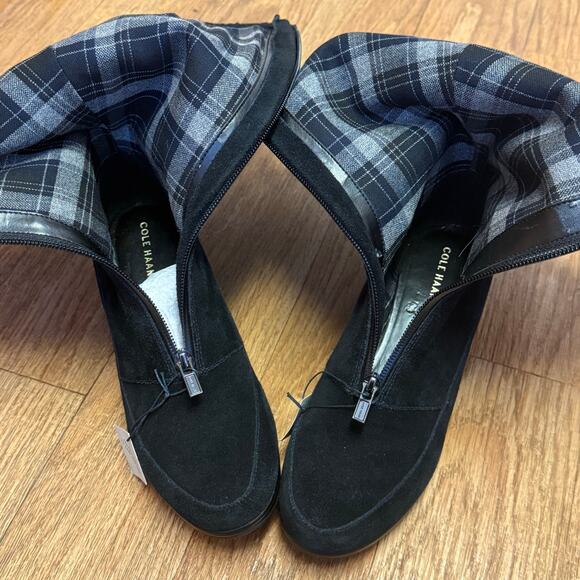 Cole Haan Yonkers Waterproof Boot II Black Suede with Shearling Size 6 - Picture 10 of 13